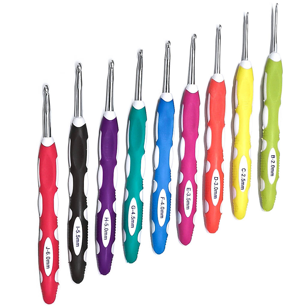 Suéter aguja herramienta de tejer TPRABS doble color mango de aluminio crochet conjunto de 9 bolsas de Pu