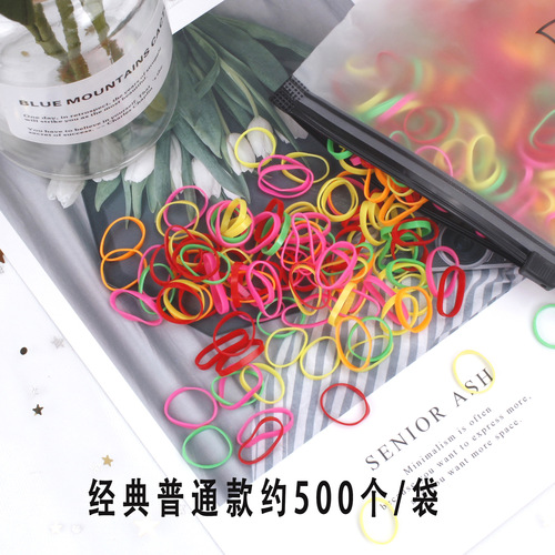1500 disposable colorful small rubber bands for children, girls' headband rubber bands, baby hair ties and summer hair accessories
