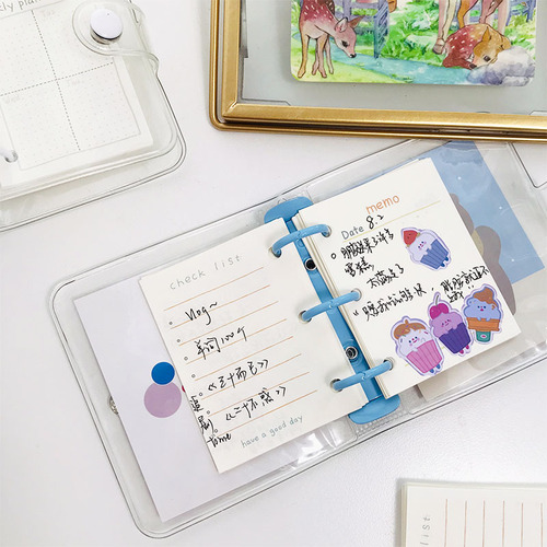 Mini small book 3-hole loose-leaf book replacement core plan diy notepad student notes loose-leaf core