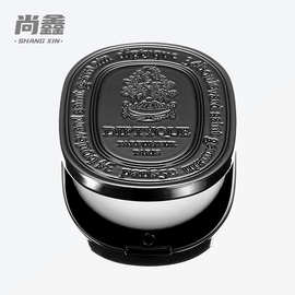 厂家直供椭圆形金属香膏盒 翻盖便携锌合金盒 简约固体香水包装盒