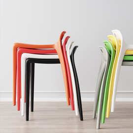 塑料凳子椅子餐厅成人餐椅时尚创意餐桌高凳客厅方凳北欧马凳塑胶