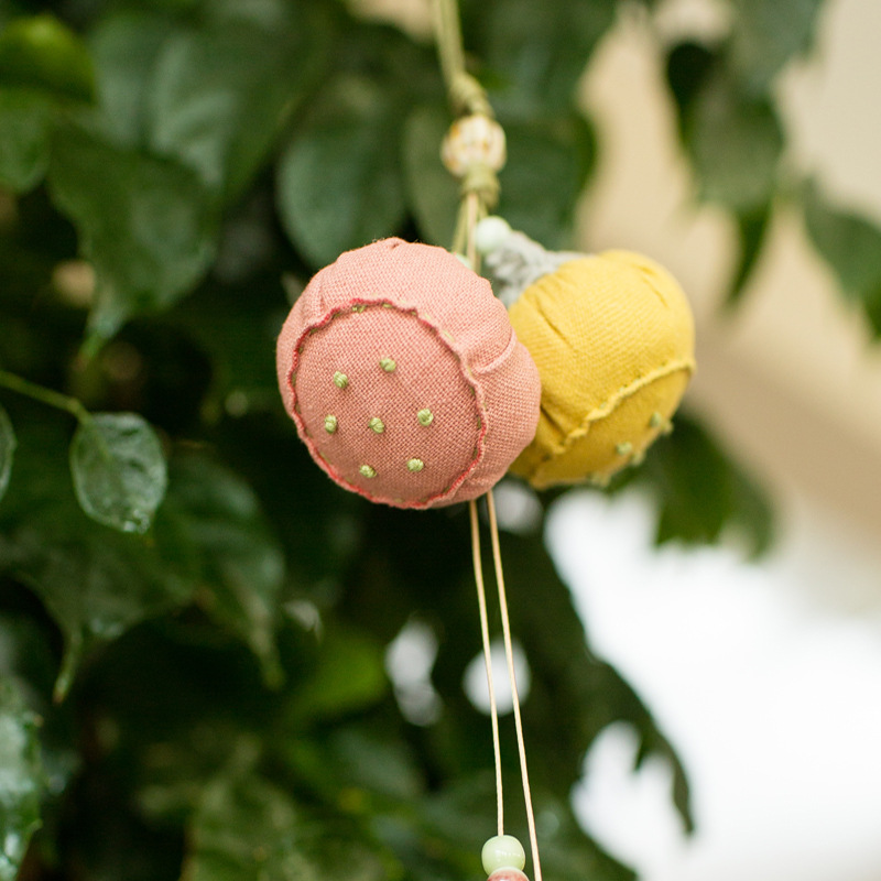 Colgante de loto * Rosa + amarillo claro (producto no terminado) + algodón de relleno