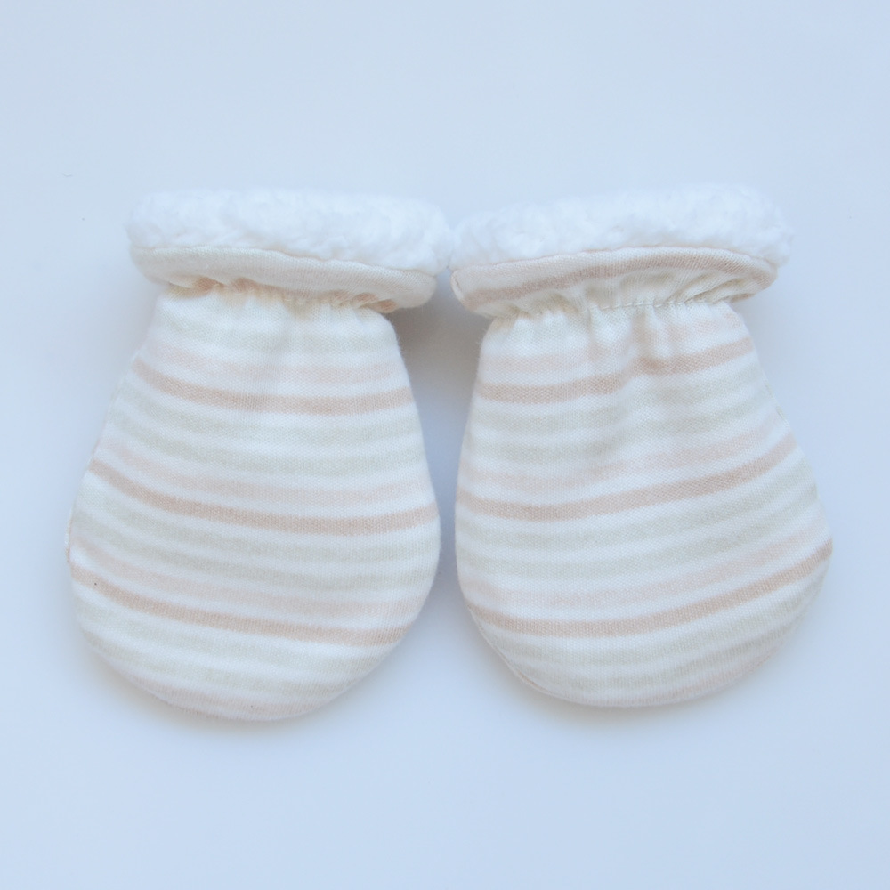 Guantes antiarañazos para bebés, guantes gruesos para recién nacidos, imitación de lana de cordero, protección cálida para bebés en otoño e invierno, guantes gruesos y cálidos al por mayor. image 12