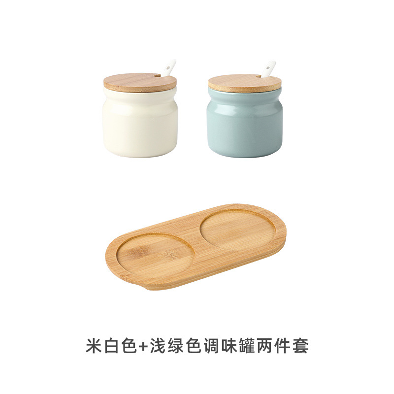 Creativo nórdico cocina condimento tarro hogar cerámica condimento caja traje de almacenamiento de cerámica aceite botella condimento tarro traje