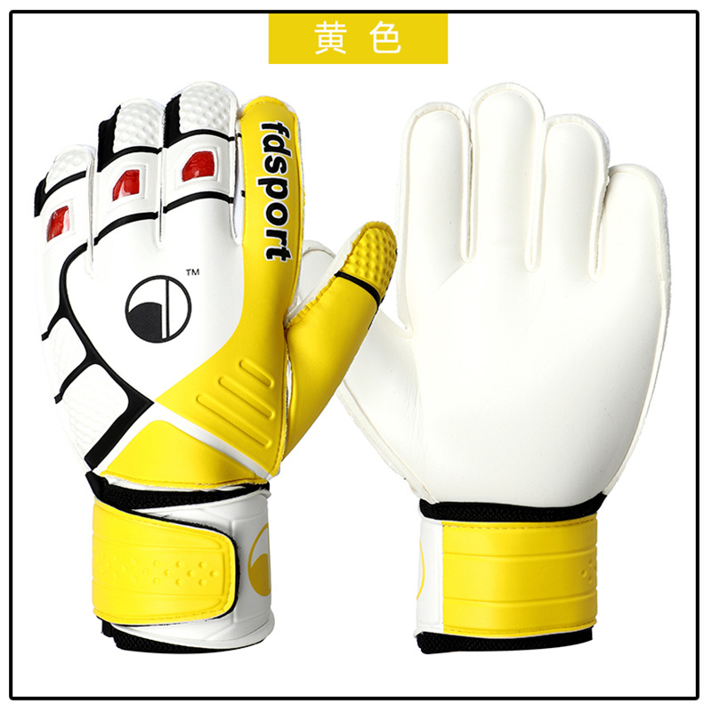 Guantes de portero de fútbol antideslizantes para niños, de látex resistente al desgaste, transpirables y con protección de dedos