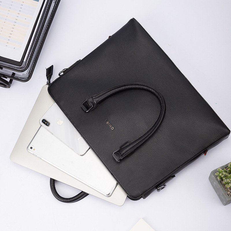 Deli 63757 A4 bolsa de archivos BOLSA DE INFORMACIÓN bolsa de viaje de negocios cremallera de múltiples capas para hombres y mujeres bolsa de oficina