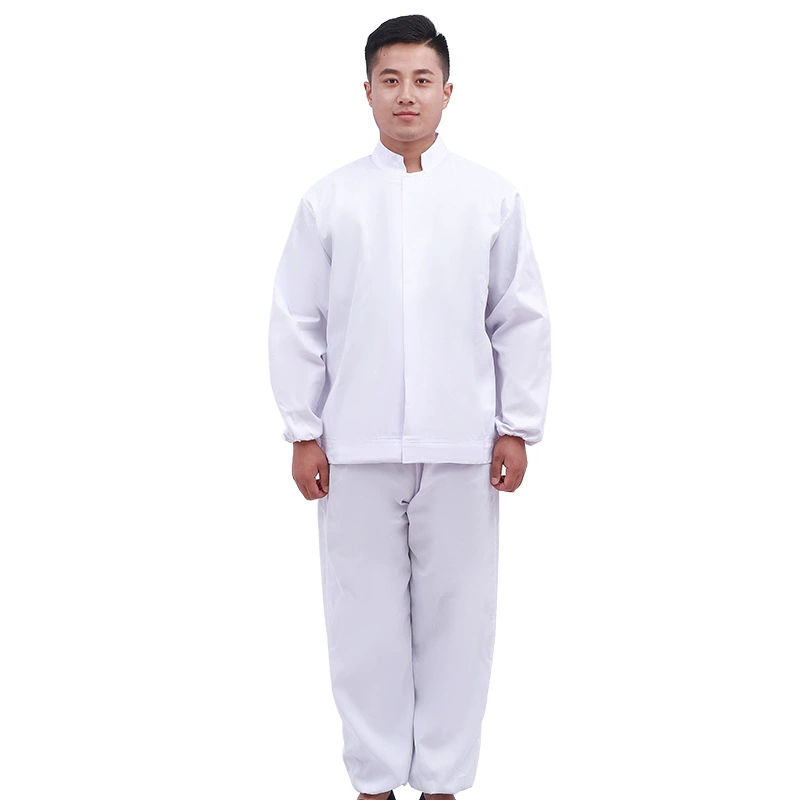 Производители поставляют одежду еды с длинными рукавами разделенная белая рабочая одежда Пищевая Фабрика мука