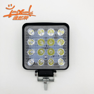 挖掘机射灯 越野车顶灯 48W方形叉车灯 LED车灯 工程车灯