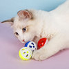 Multicoloured toy, plastic small bell, pet, cat, 3.8cm