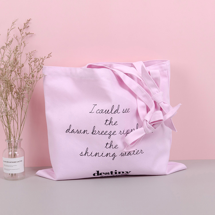 布袋厂家现货批发创意手提帆布袋 全棉布蝴蝶结单肩环保购物袋