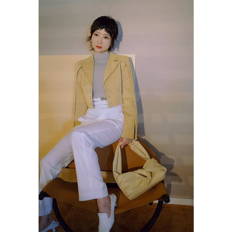 Designer Women's jin Slip Wash Misty Texture Short Suit Designer Women's jin Slip Wash Misty Texture Short Suit