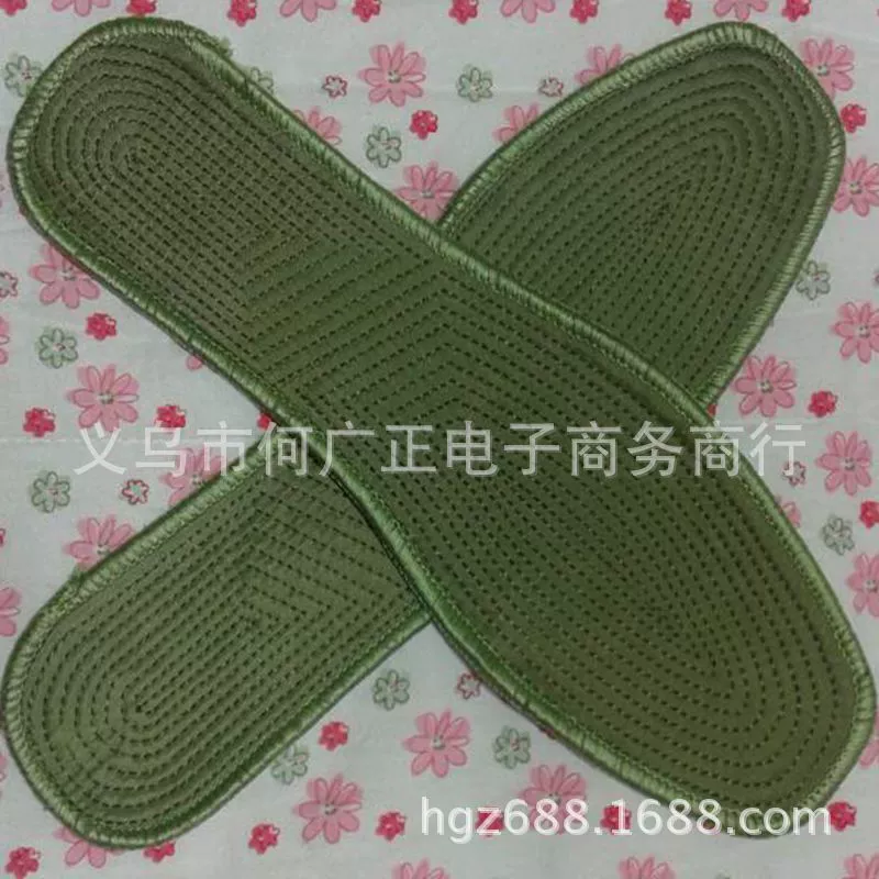 Тканевые стельки Дезодорант Дышащие впитывающие пот Трикотажные зеленые повседневные стельки