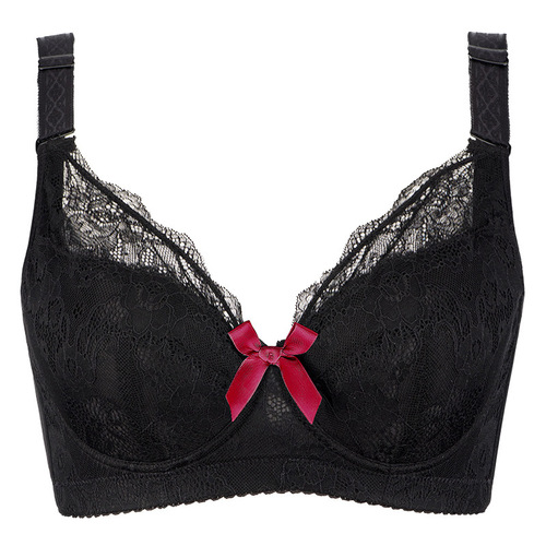 Cross-border factory sexy underwear large size fat mm thin section breast support auxiliary breast push-up bra for women with big breasts showing small full cup