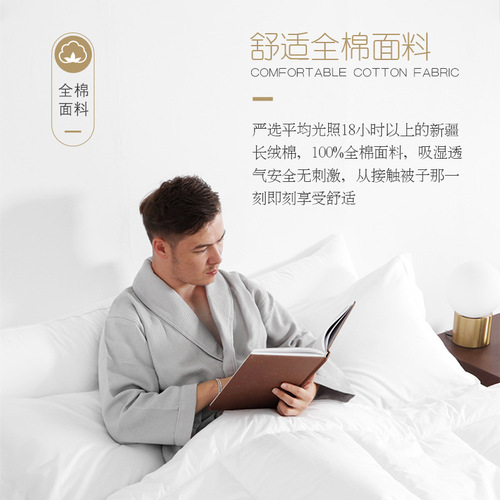 Hotel bedding quilt white hotel special linen winter quilt four seasons spring autumn summer air conditioning feather velvet core