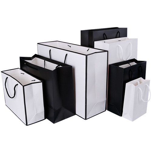 Kraft paper bag handbag large shopping bag gift bag small batch custom printed logo
