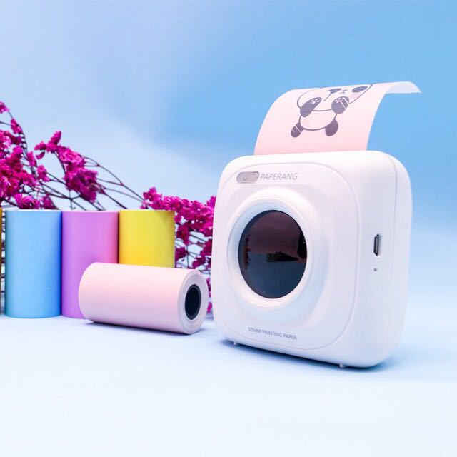 Estudiante pregunta equivocada papel de impresión 57*30mm color oficial adhesivo papel térmico mano cuenta foto maullido máquina de papel