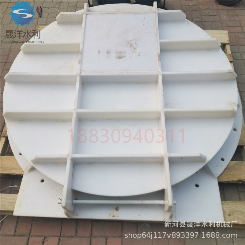 厂家DN100-2000聚乙烯复合材料拍门 防盗灌HDPE塑料拍门