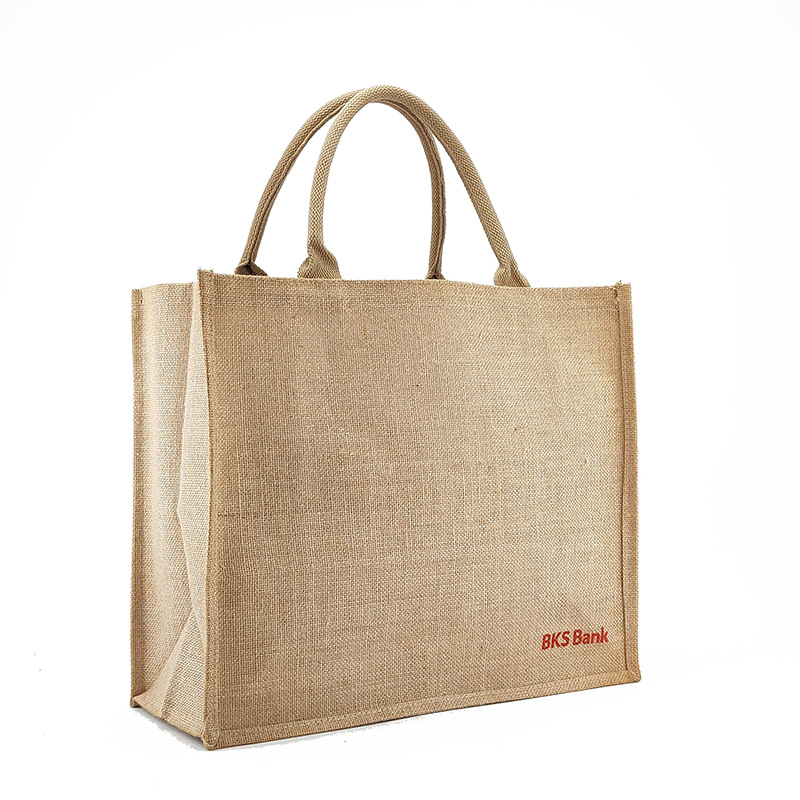 厂家生产促销黄麻布购物袋 简约礼品包装手提粗麻布袋 麻布包制作