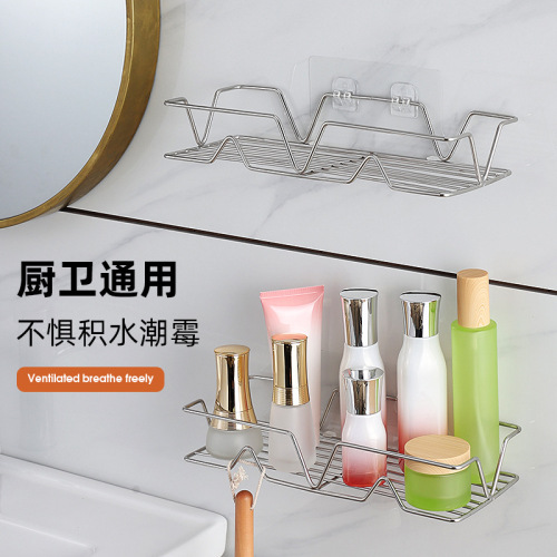 New stainless steel tripod bathroom storage rack multifunctional storage rack no punching simple organization rack