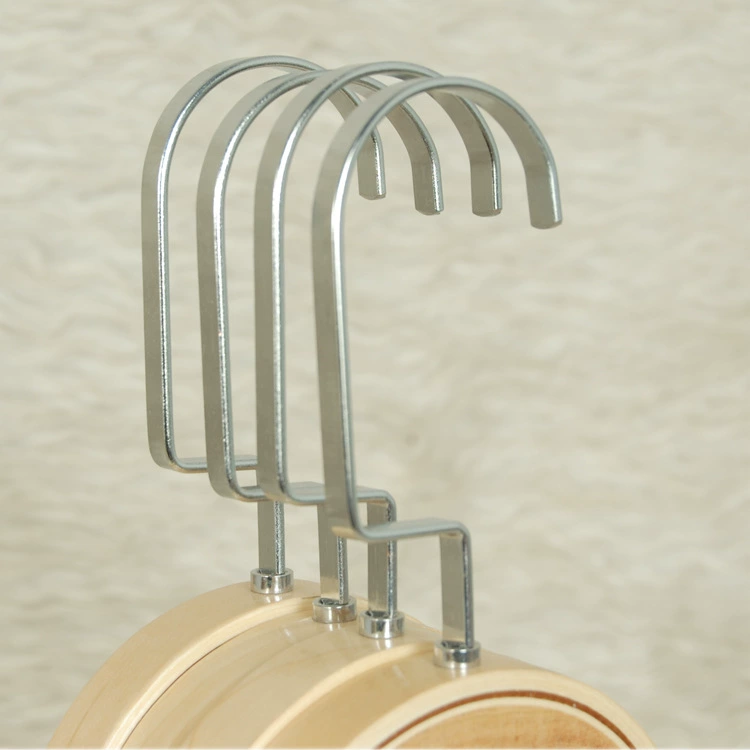 Wooden hanger from natural wood, non-slip trousers, wholesale