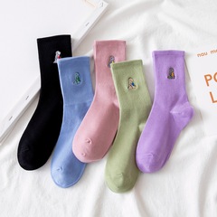 Children's crew socks with autumn and winter original cartoon embroidery, girlish Japanese cotton socks, 2023 new style trendy socks, factory wholesale