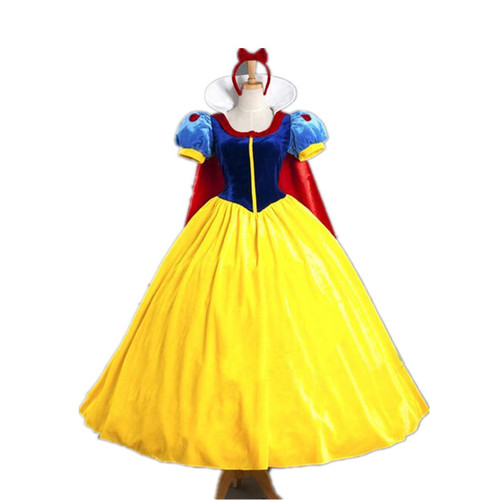 Plus size cross-border female Halloween adult Snow White skirt dress cloak stage performance cos costume suit