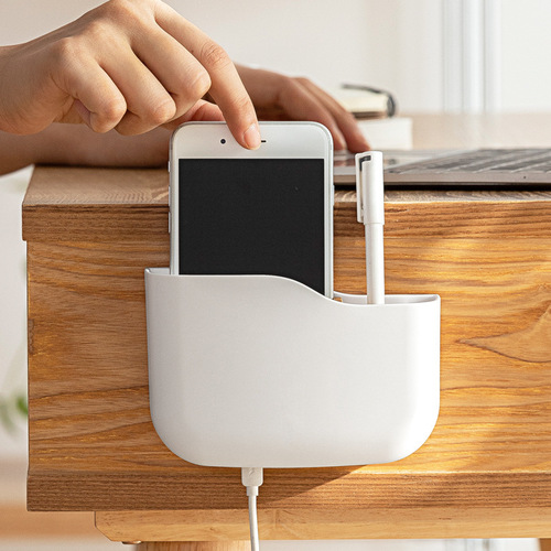 Nachuan multifunctional traceless storage rack with partitions and creative wall-mounted mobile phone remote control miscellaneous storage box