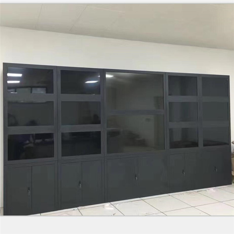 监控电视墙支架55寸拼接屏落地机柜前维护液压伸缩挂架LED移动柜