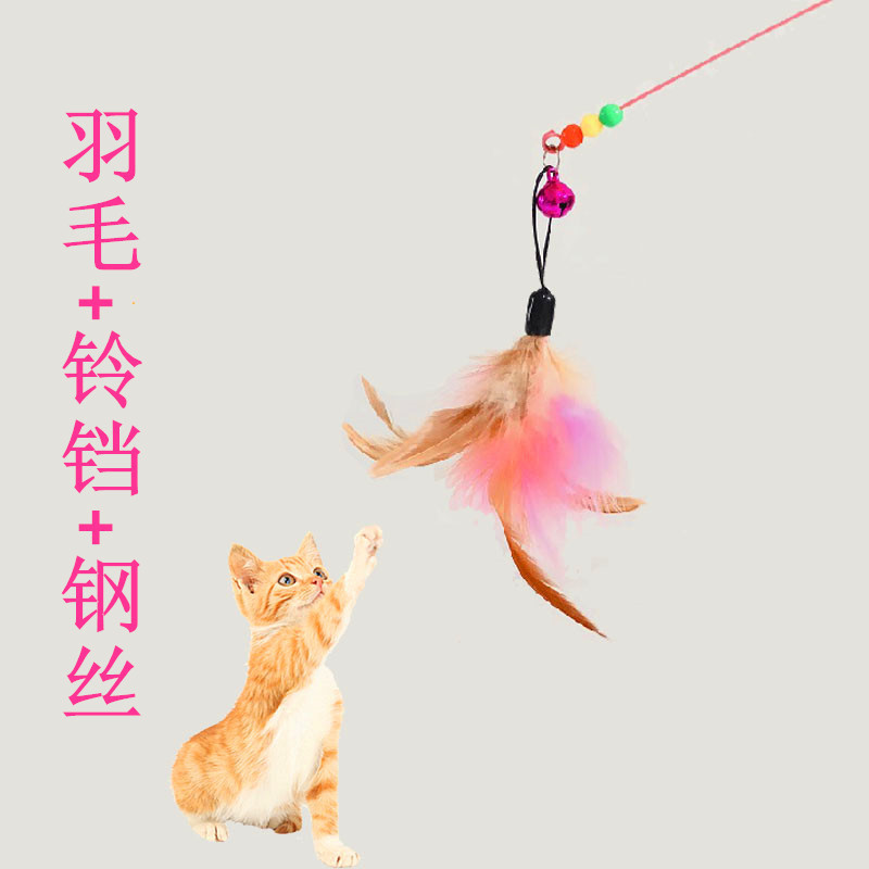 Manufacturer Supplies Steel Wire Feather Teaser Cat Stick Pet Self-Entertainment Interactive Cat Toy Replacement Head Manufacturer Supplies Steel Wire Feather Teaser Cat Stick Pet Self-Entertainment Interactive Cat Toy Replacement Head