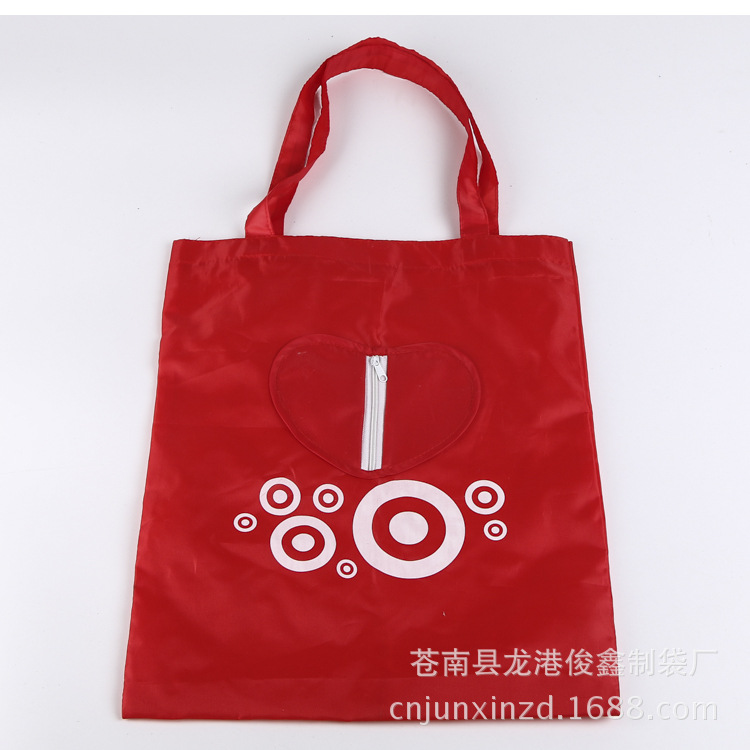 Color plegable 210D bolsa de poliéster bolso creativo de poliéster bolsa de nylon impermeable bolso de compras de poliéster