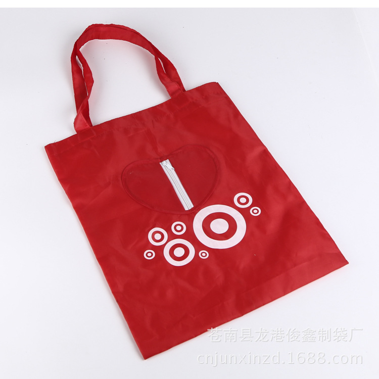 Color plegable 210D bolsa de poliéster bolso creativo de poliéster bolsa de nylon impermeable bolso de compras de poliéster image 2