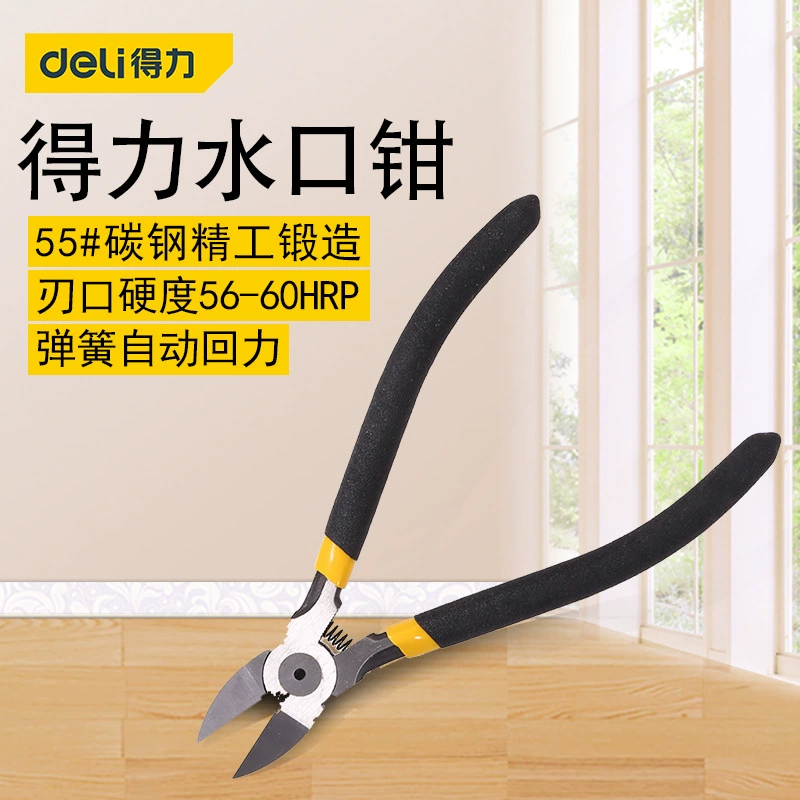 Гастроном 5-дюймовые 6-дюймовые плоскогубцы с водяным горлом, обрезка касательной, пластиковые плоскогубцы для резки заусенцев, расклешенные диагональные плоскогубцы DL2706 2715