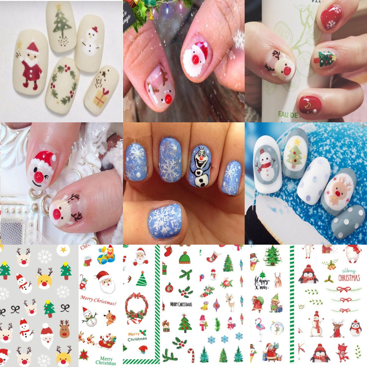 Christmas fake nails for nails for manicure