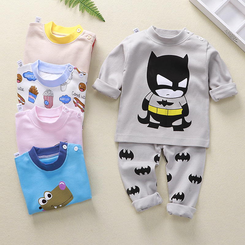 Conjunto de ropa de otoño para niños nuevo traje de otoño de algodón puro pantalones de otoño para niños pijamas de otoño para niñas ropa de hogar para niños al por mayor image 2