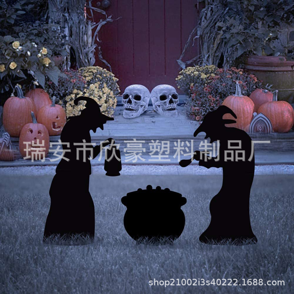 2025new pp board hallow halloween lawn signs耶稣场景布置道具