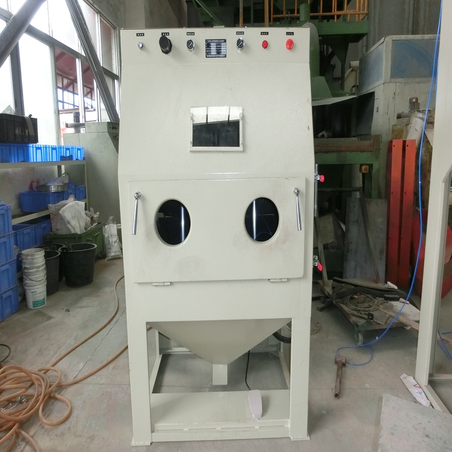 批发喷砂机迷你型箱式简易喷砂机6050B型手动小五金打砂机