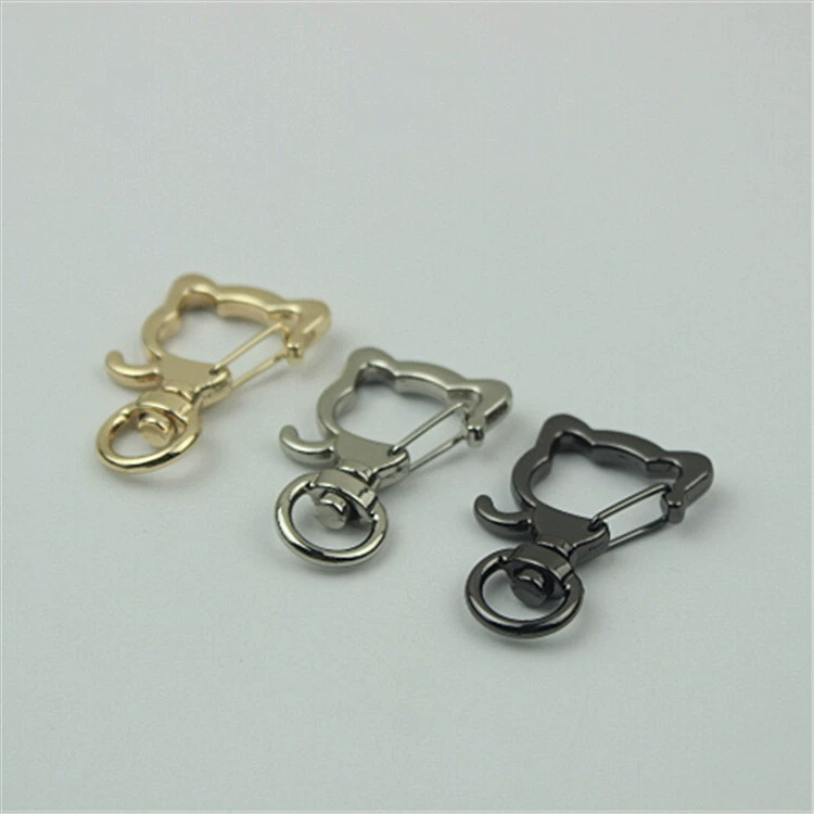 Аксессуары для багажа Новая сумка Кулон Крючок Светлый золотой брелок Собака Пряжка Крюк Соединительная пряжка