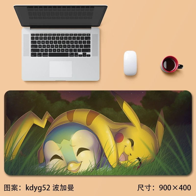 Коврик для мыши (Pokemon) сверхбольшой противоскользящий настольный коврик, утолщенный 2–5 мм, размеры 800×300 / 900×400 мм
