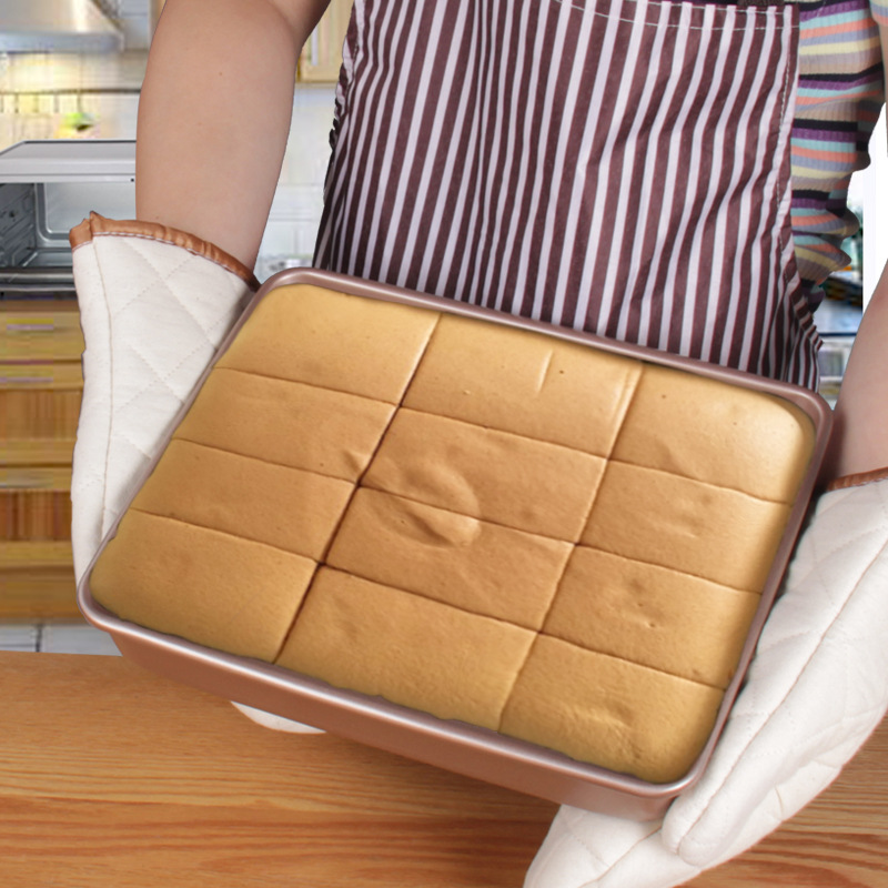 heavy-duty-rectangular-baking-tray-non-stick-carbon-steel-bread-baking-sheet-commercial-use-gold-color-long-rectangle-cake-tray