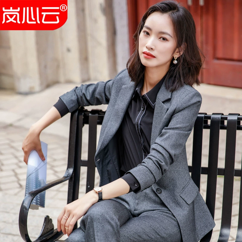 2025 новый осенний и зимний рукав с длинными рукавами брюки профессиональный костюм женский костюм темперамент тонкая одежда легкая роскошная рабочая одежда