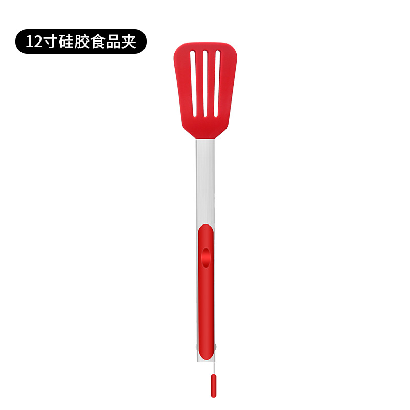 12 pulgadas de silicona clip de comida de acero inoxidable clip de comida buffet clip de tres líneas espaguetis filete frito utensilios de cocina barbacoa clip