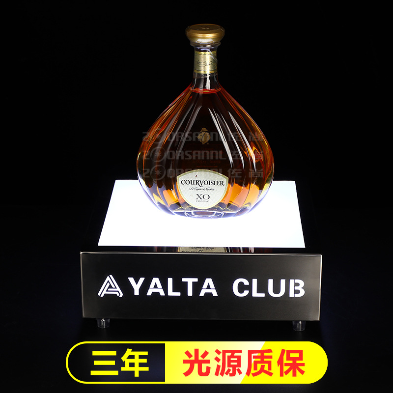 Zuoshang bar Wine holder KTV soporte de exhibición base de acero inoxidable estante de vino de emisión de luz bandeja de vino titular de vino XO titular de vino extranjero