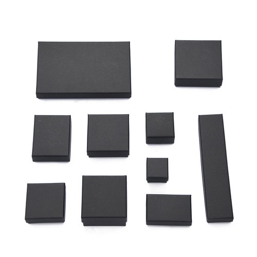 Jewelry packaging box kraft paper jewelry box necklace earrings jewelry box hairpin packaging box printable logo bracelet box