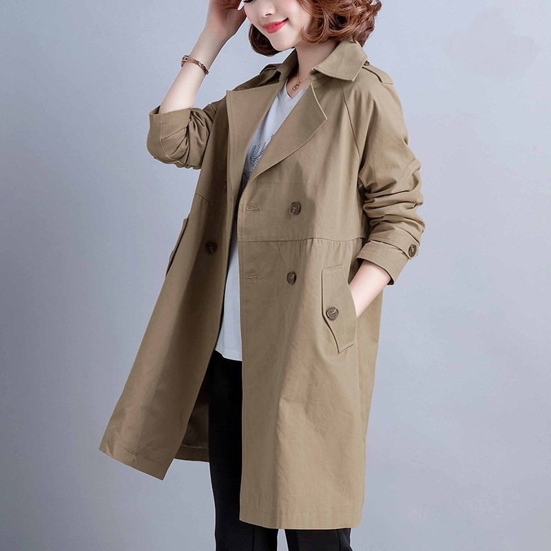 Long spring trench coat