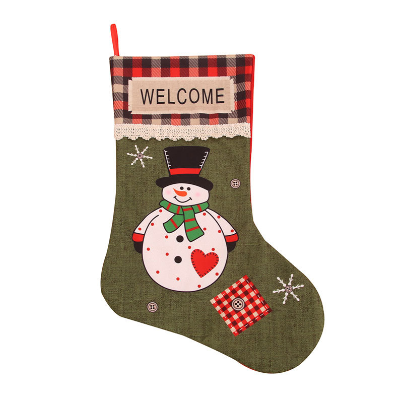 Nuevo paño de poliéster extra grande calcetines de Navidad suministros de decoración de Navidad regalo de Navidad bolsa de regalo de Navidad