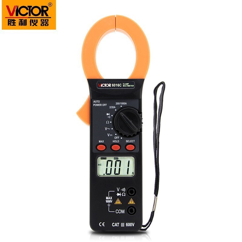 胜利原装 VC6016C高精度数字钳形表交流1000A表 自动量程