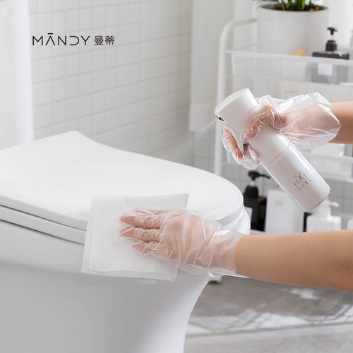 Disposable PE gloves Transparent film thickened oil-proof gloves Lobster catering boxed removable food gloves