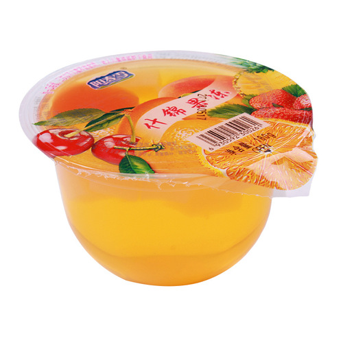 Spring Snow Large Cup Assorted Fruit Jelly 180g Grass Jelly with Refreshing Grains Sips and Sips Jelly Fruit Salad Pomelo and Passion Fruit Juice
