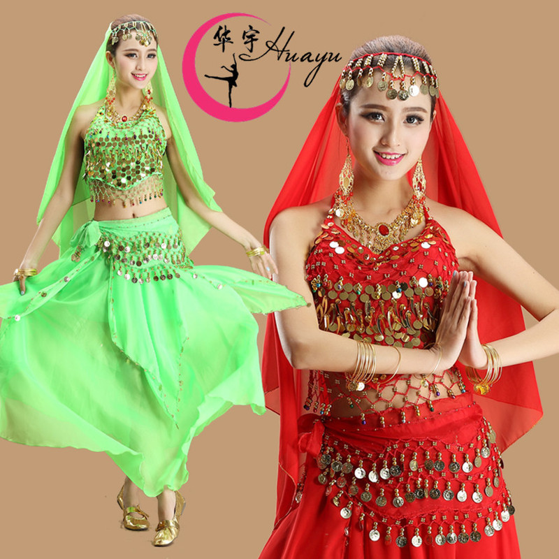 Huayu Clothes Dance Indian Performance Clothes Performance Long Skirt Suit Little Pepper Belly Dance Clothes Holiday Clothes for Women Huayu Clothes Dance Indian Performance Clothes Performance Long Skirt Suit Little Pepper Belly Dance Clothes Holiday Clothes for Women