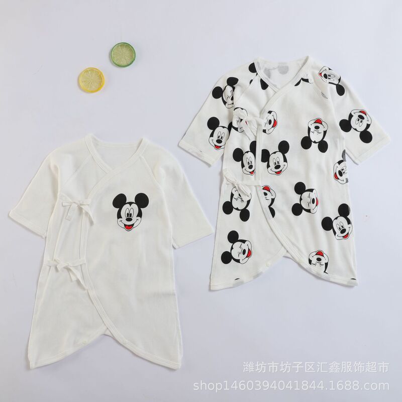 Newborn Clothes Baby Monk Clothes Half-back Cotton Wool Cotton Newborn Baby Kimono Lace-up Belly Top Newborn Clothes Baby Monk Clothes Half-back Cotton Wool Cotton Newborn Baby Kimono Lace-up Belly Top